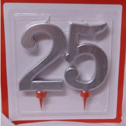 óriás tortagyertya 25. ezüst