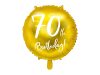 70. születésnapi fólia lufi, arany (45 cm)