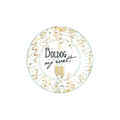 Boldog Új Évet! tányér, 23 cm-s (6 db)