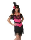 Charleston női jelmez , pink-fekete (több méretben)-508279