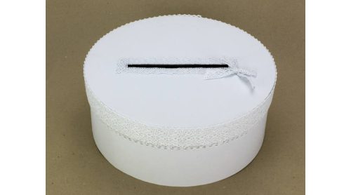Nászajándékgyűjtő doboz csipkével (30*12 cm)