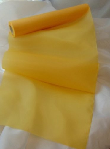 dekorselyem asztali futó , napsárga-120 (25 cm * 10 m)