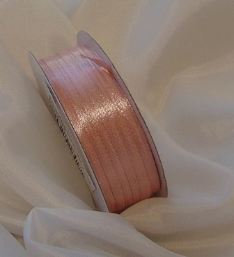 0,3 cm szatén szalag púderrózsaszín (45 m)-693