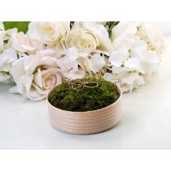 Vintage gyűrűtartó fadoboz (12 cm)-PKWD1