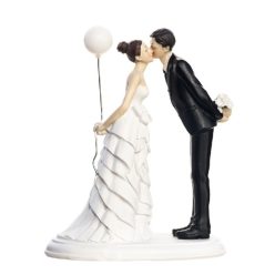 Esküvői nászpár tortadísz lufis, 16 cm - TG9222