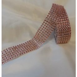 strassz dekorszalag 3 cm 4,5 m - rosegold-1705