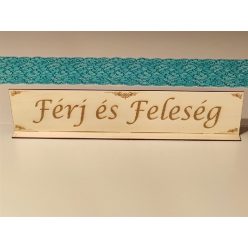 Férj és Feleség gravírozott fa tábla