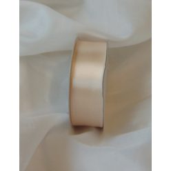 2,5 cm-s szatén szalag (25 m) bézs (076j)