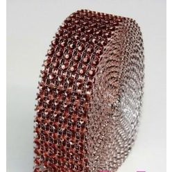 strassz dekorszalag 3 cm *3 m - barna (ASP)