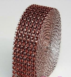 strassz dekorszalag 3 cm *3 m - barna (ASP)