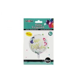 Happy Birthday fólia lufi tündéres (45 cm)-612557