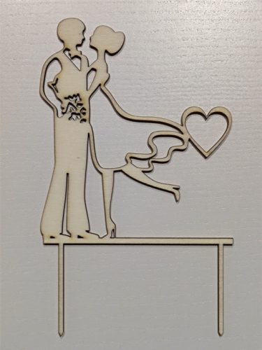 Vintage esküvői tortadísz, láb emelős