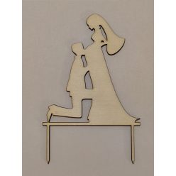 Vintage esküvői tortadísz, pocakos