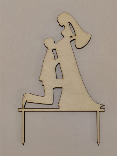 Vintage esküvői tortadísz, pocakos