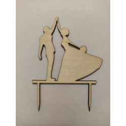 Vintage esküvői tortadísz, tánc