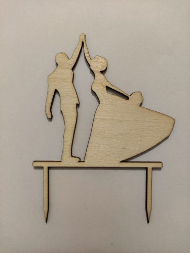 Vintage esküvői tortadísz, tánc