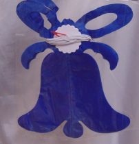 papír harang girland , kék (20 cm * 3,6 m)
