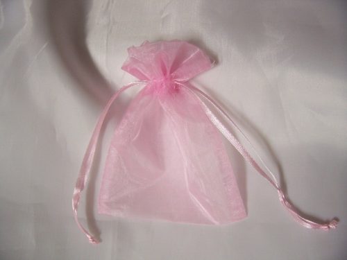 6,5 * 8,5 cm organza tasak rózsaszín (50 db)
