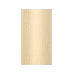 krém tüll dekoranyag (079)- 8 cm*20 m, puha