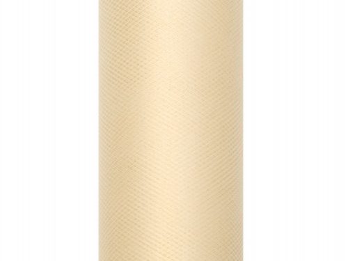 krém tüll dekoranyag (079)- 8 cm*20 m, puha