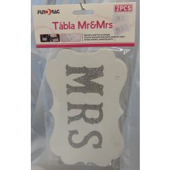 Mr. és Mrs. tábla csillámos