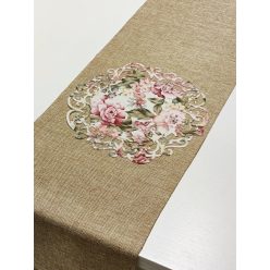 ndás szélű asztalközép, vintage rózsás (23 cm)-4 db
