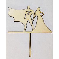 Esküvői tortadísz superman és woman