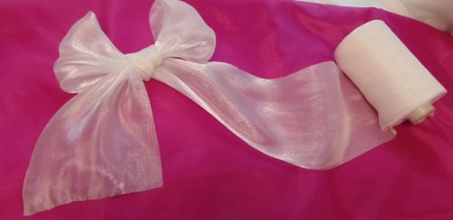 szatén organza fehér ( 12 cm*50 m )
