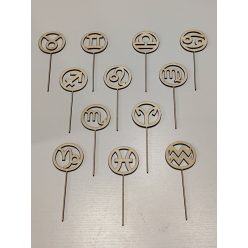 Csillagjegy tortadísz fából (horoszkópos tortadísz)