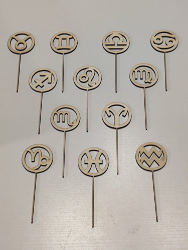 Csillagjegy tortadísz fából (horoszkópos tortadísz)