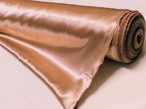 sötét karamell szaténselyem (1,5 m széles)