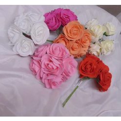 Habrózsa csokor drótos szárral (6 szálas)