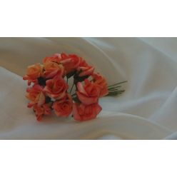 habrózsa csokor korall, 12 cm-s (12 szálas)