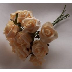 habrózsa csokor barack-fehér, 12 cm-s (12 szálas)