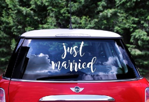 Just married matrica felirat