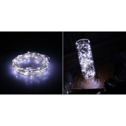 LED fényfüzér hideg fényű, 1 m (10 db led)- elemes