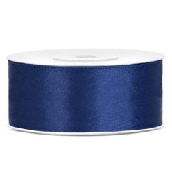 szatén szalag sötétkék (654)-(5 cm * 22 m)