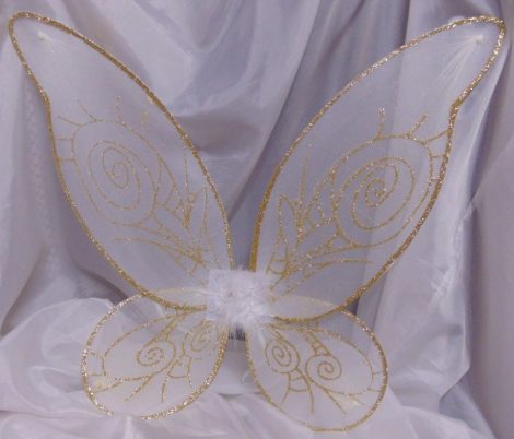 pillangószárny fehér - arany (52*44 cm)