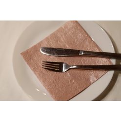 dombornyomott szalvéta rosegold (612P)- 20 db