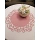 indás szélű organza asztalközép, 005 bordó-mályva (36 cm)-4 db
