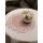 indás szélű organza asztalközép, 044 cappuccino-barna (36 cm)-4 db