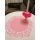 indás szélű organza asztalközép, 205 pink-rózsaszín (36 cm)-4 db