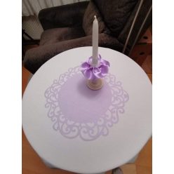 indás szélű organza asztalközép, 265-lila (36 cm)-4 db