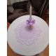 indás szélű organza asztalközép, 265-lila (36 cm)-4 db