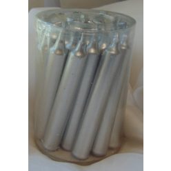 keringő gyertya 10 cm-es (vendégeknek)-20 db-EZÜST