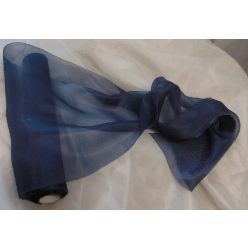 Szatén-organza (25 cm * 10 m) sötétkék (navykék)-655
