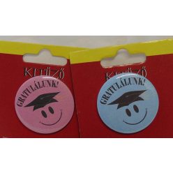Ballagási kitűző (4,5 cm) kék vagy pink