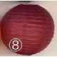 papír lampion gömb, 20 cm-es, bordó (8.)