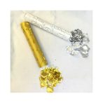 Konfetti ágyú arany vagy ezüst szirommal (30 cm)