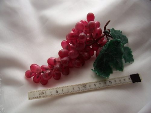 szőlőfürt gumi, 36 szemes,piros (16 cm)